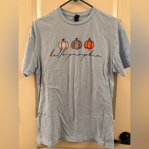 Light Blue Pumpkin Graphic Tee